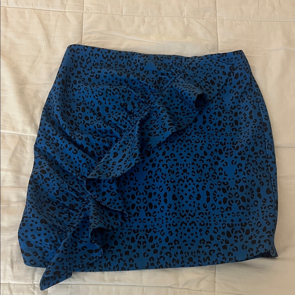 Karina Grimaldi Blue and Black Patterned Skirt